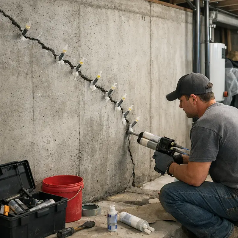 Basement Wall Crack Repair Plainfield