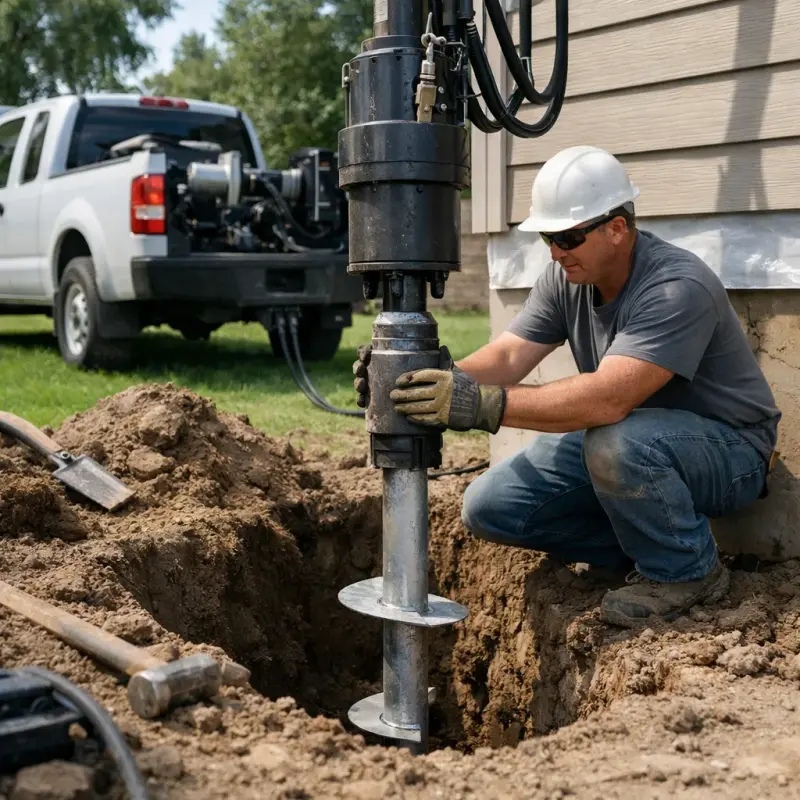 Helical Pier Installation Plainfield